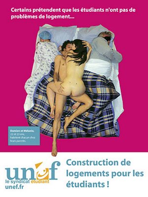 sexy french student housing poster